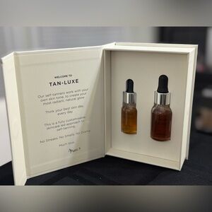 Tan Luxe Body & Face Self-Tanning Drops Set in Light Medium